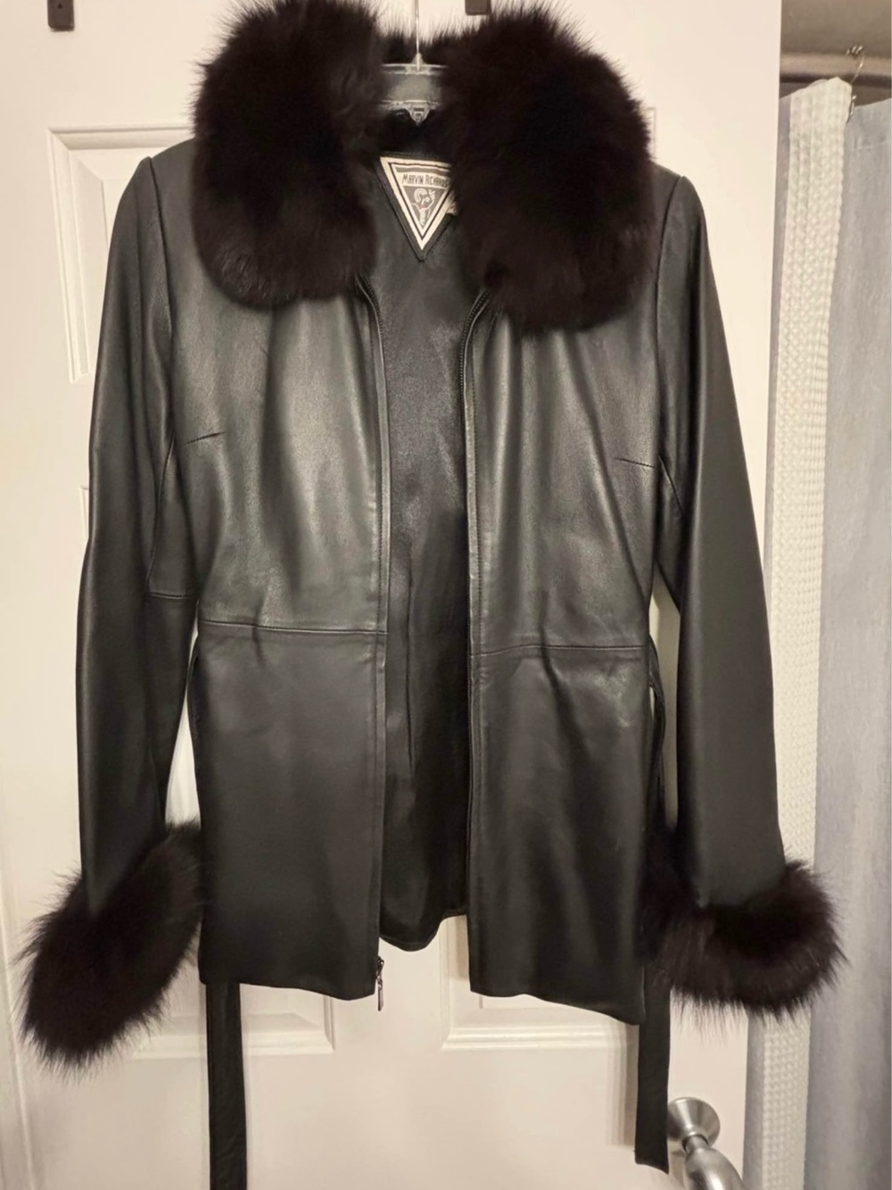 Vintage Marvin Richards Leather+ Fox Fur Coat